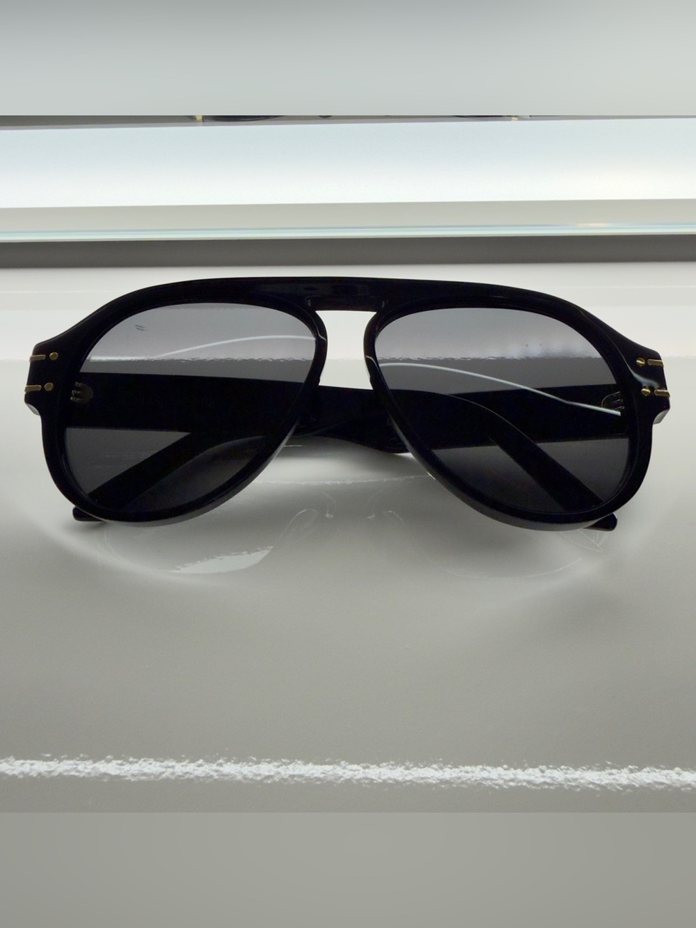 Dior Black Sunglasses with Dark Smoke Lenses